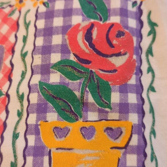 Girls‎ vintage 90s flower pot colorful top size 4 - Picture 3 of 6